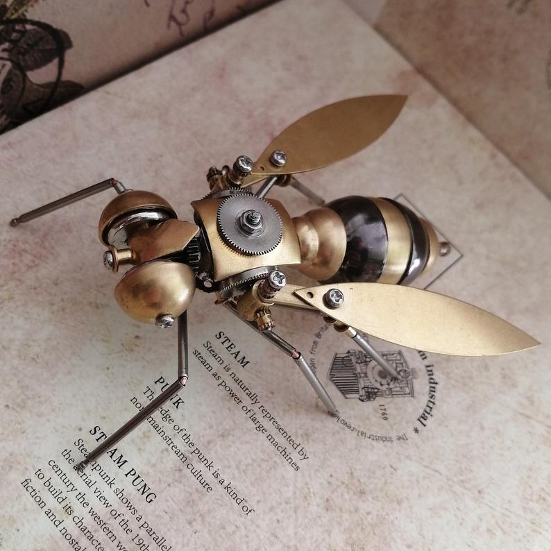 Mechanical BEE steampunk | Metal handmade finished Model decoration Ornaments